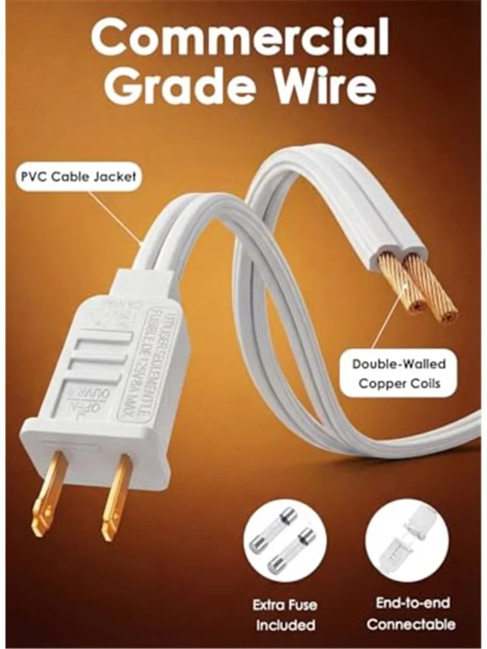 25FT G40 LED White Outdoor String Lights,White Patio Lights with 25 Shatterproof